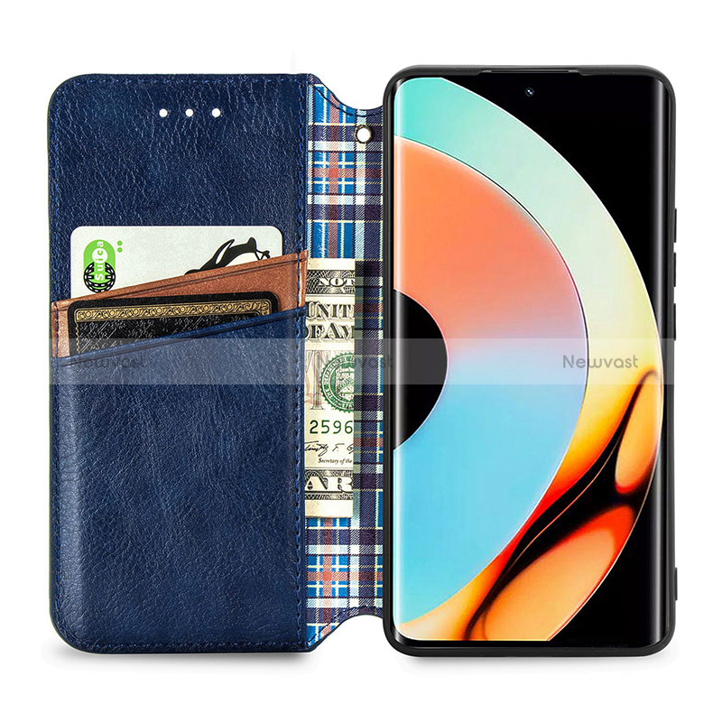 Leather Case Stands Flip Cover Holder S01D for Realme 10 Pro+ Plus 5G