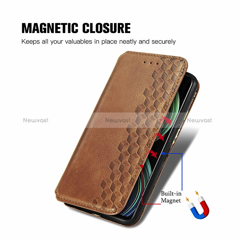 Leather Case Stands Flip Cover Holder S01D for Realme 8s 5G