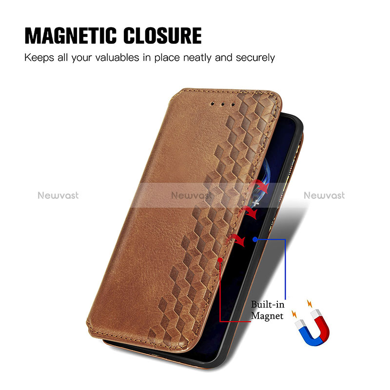 Leather Case Stands Flip Cover Holder S01D for Realme 9 4G