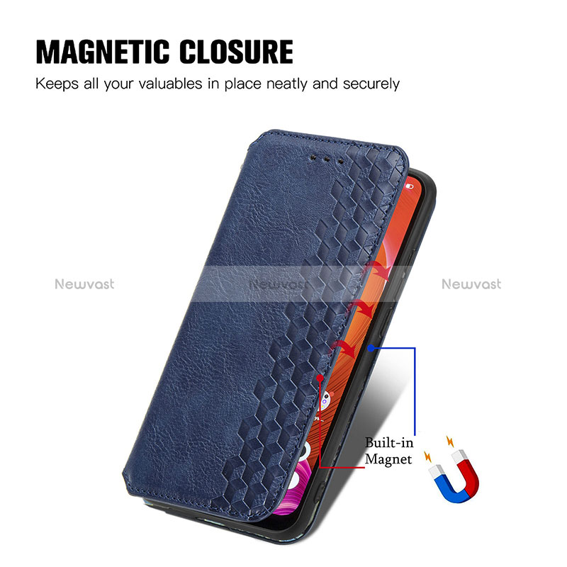 Leather Case Stands Flip Cover Holder S01D for Realme C20A