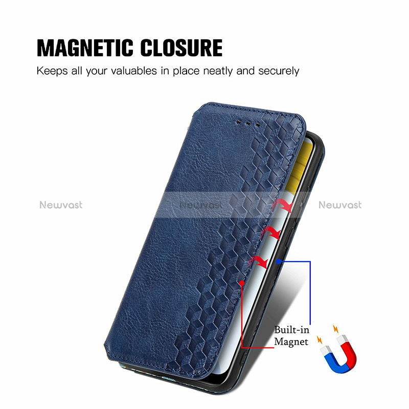 Leather Case Stands Flip Cover Holder S01D for Realme C21Y