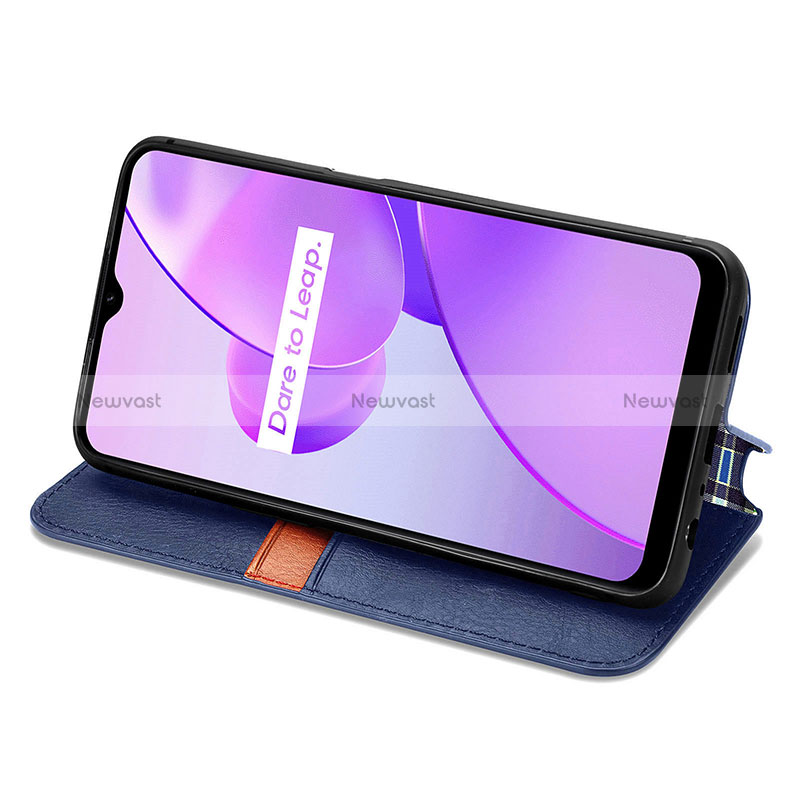 Leather Case Stands Flip Cover Holder S01D for Realme C31