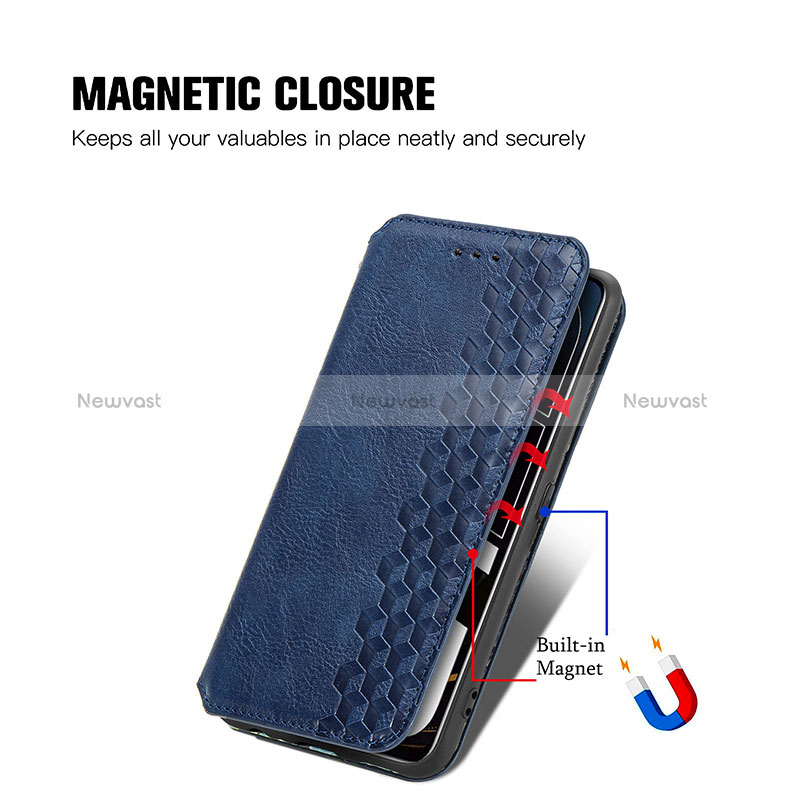 Leather Case Stands Flip Cover Holder S01D for Realme GT 5G