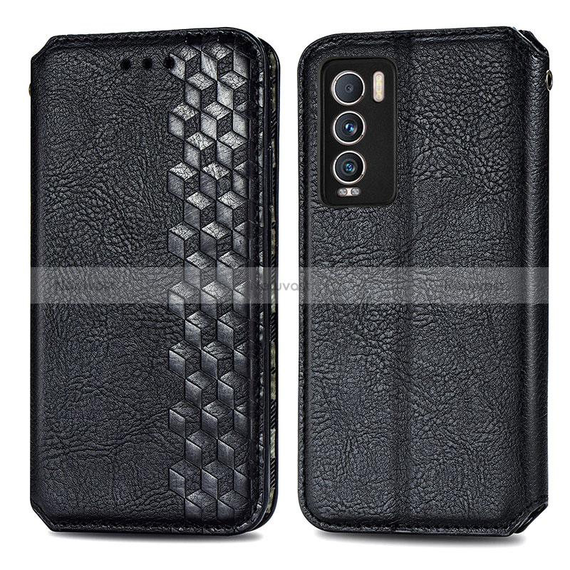 Leather Case Stands Flip Cover Holder S01D for Realme GT Master Explorer 5G Black