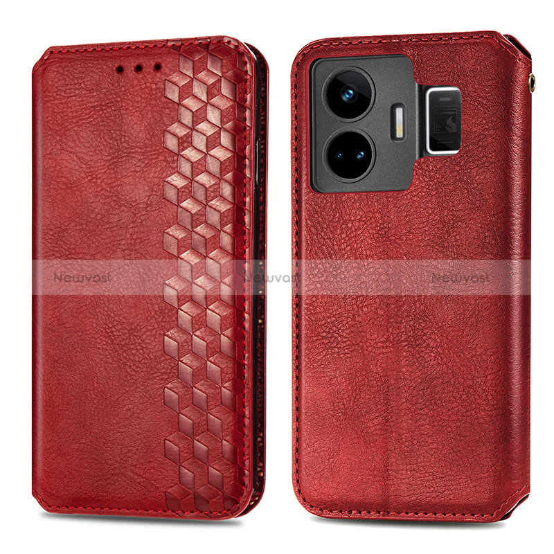 Leather Case Stands Flip Cover Holder S01D for Realme GT Neo5 240W 5G Red