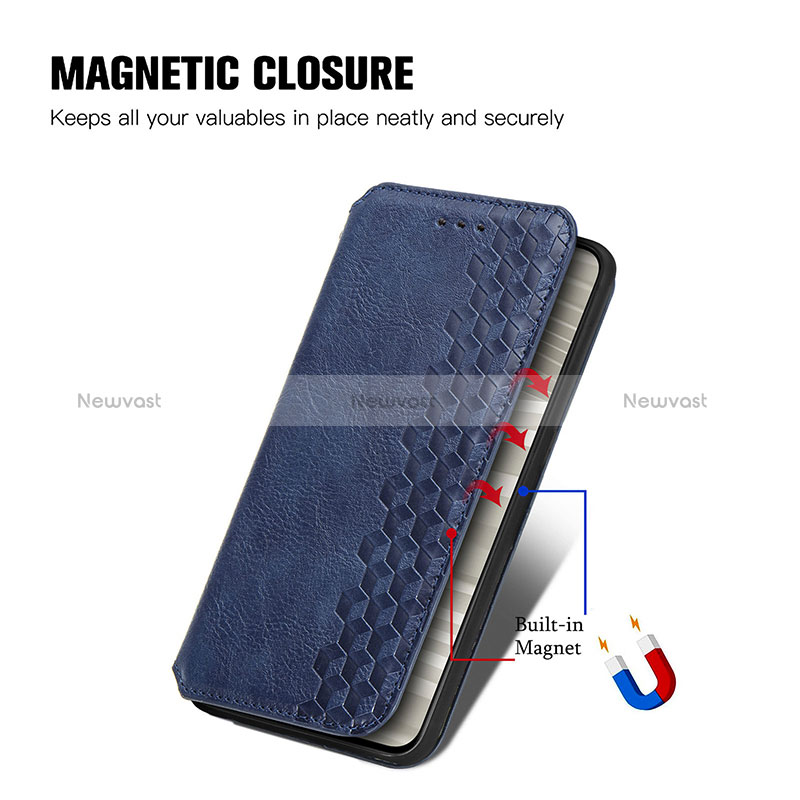 Leather Case Stands Flip Cover Holder S01D for Realme GT2 Pro 5G