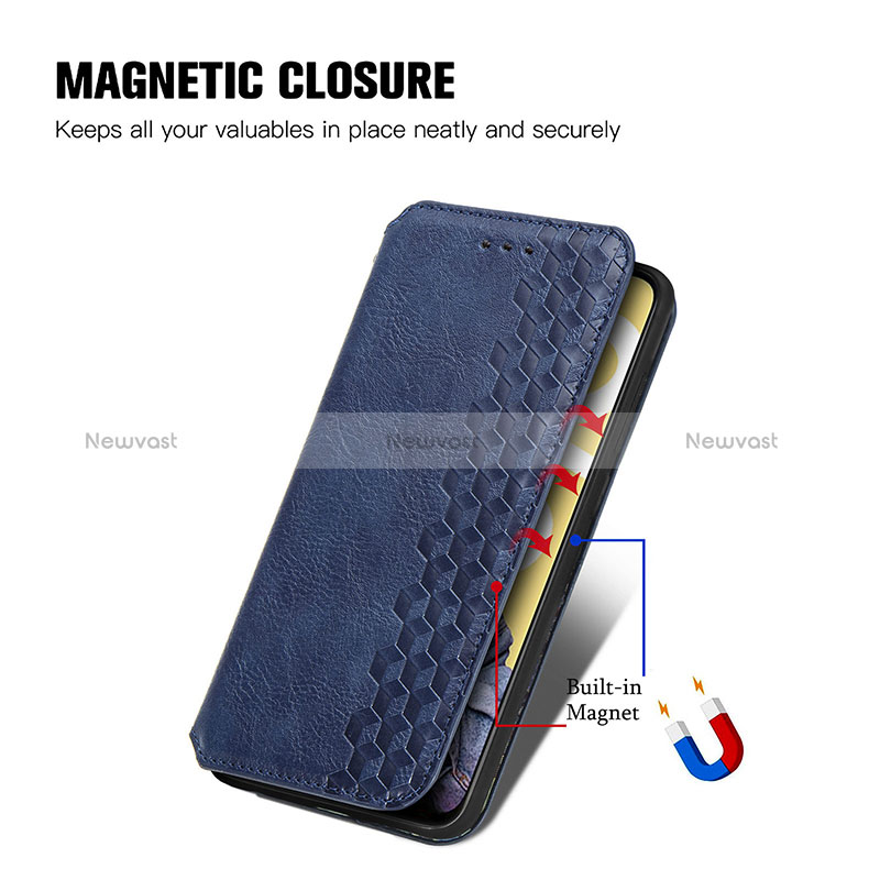 Leather Case Stands Flip Cover Holder S01D for Realme Narzo N55