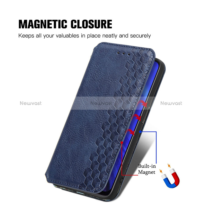 Leather Case Stands Flip Cover Holder S01D for Realme Q3s 5G