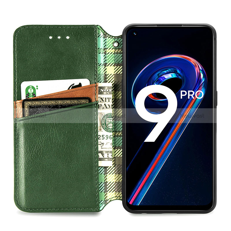 Leather Case Stands Flip Cover Holder S01D for Realme Q5 5G