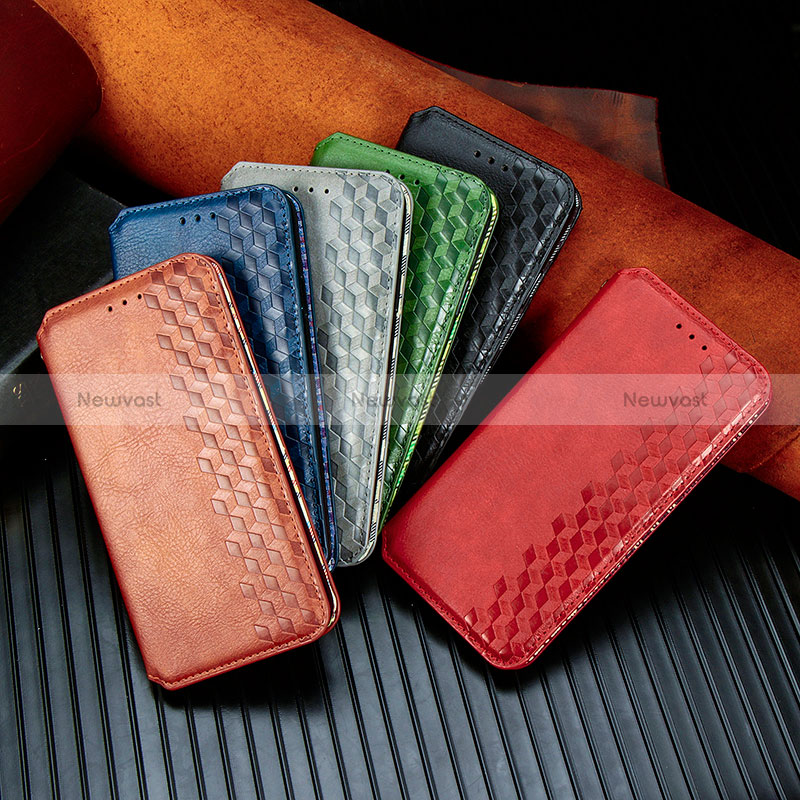 Leather Case Stands Flip Cover Holder S01D for Samsung Galaxy A02