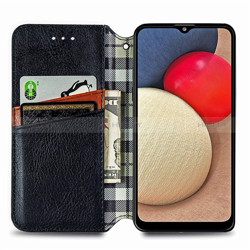 Leather Case Stands Flip Cover Holder S01D for Samsung Galaxy A03s