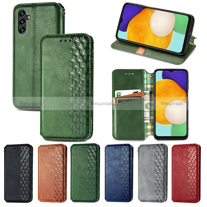 Leather Case Stands Flip Cover Holder S01D for Samsung Galaxy A04s