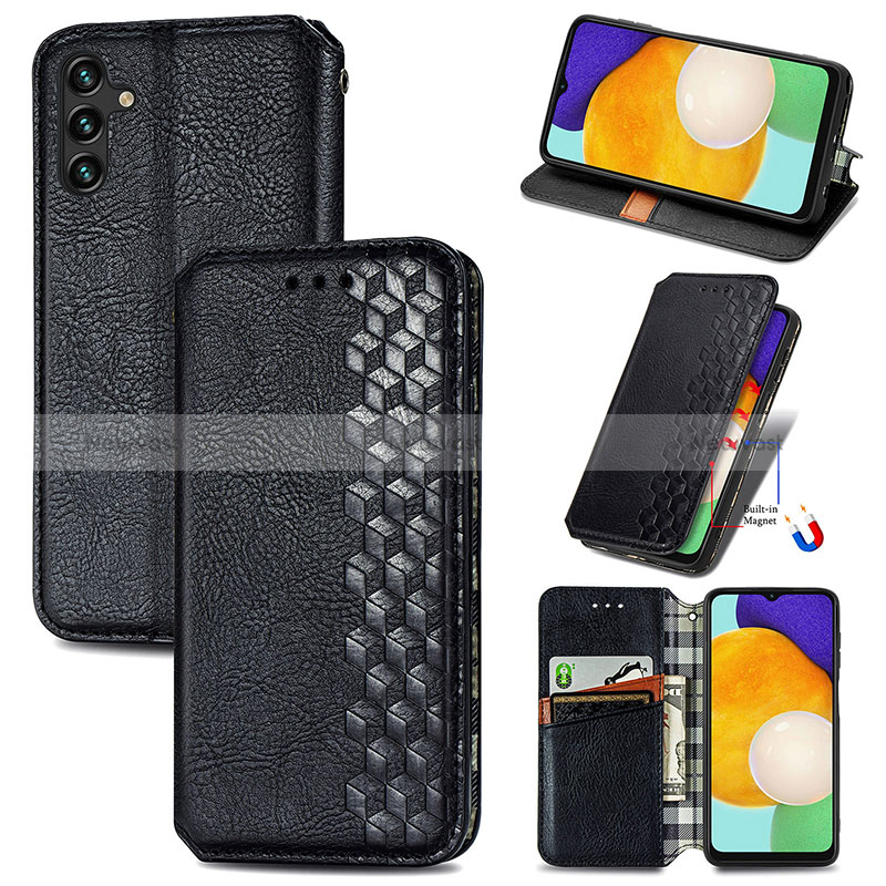 Leather Case Stands Flip Cover Holder S01D for Samsung Galaxy A13 5G