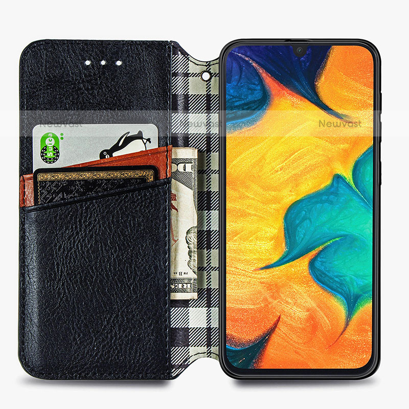 Leather Case Stands Flip Cover Holder S01D for Samsung Galaxy A20