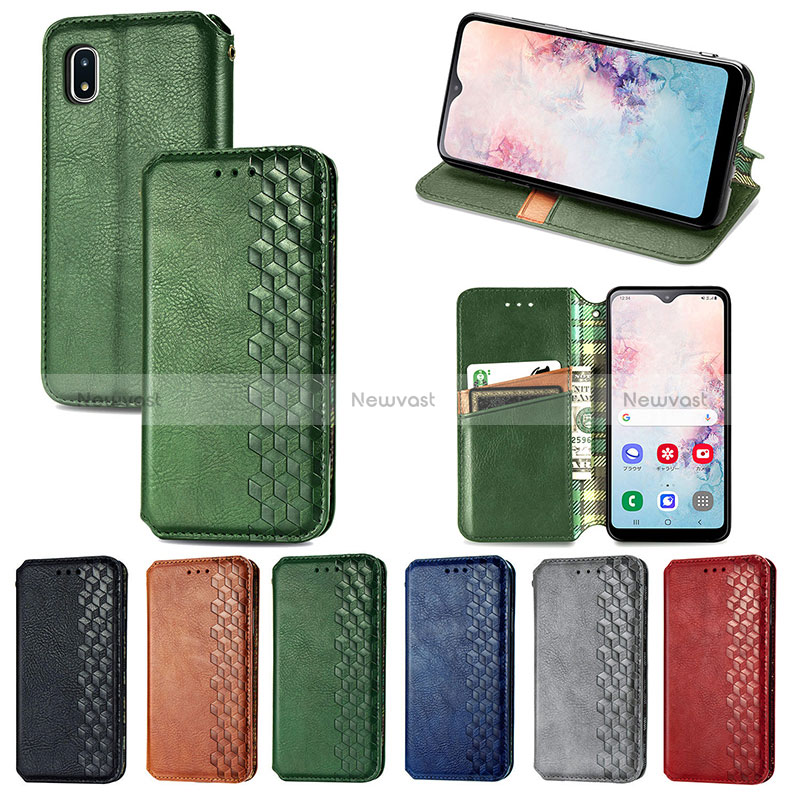 Leather Case Stands Flip Cover Holder S01D for Samsung Galaxy A20 SC-02M SCV46