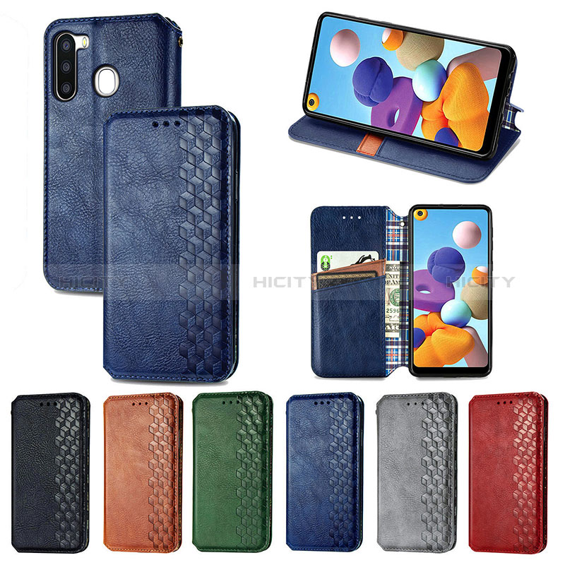 Leather Case Stands Flip Cover Holder S01D for Samsung Galaxy A21 European