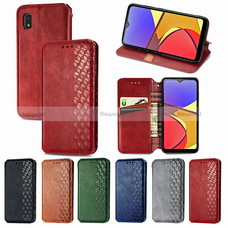 Leather Case Stands Flip Cover Holder S01D for Samsung Galaxy A21 SC-42A