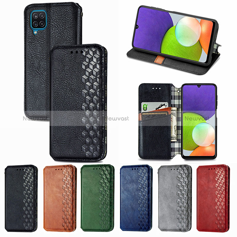 Leather Case Stands Flip Cover Holder S01D for Samsung Galaxy A22 4G