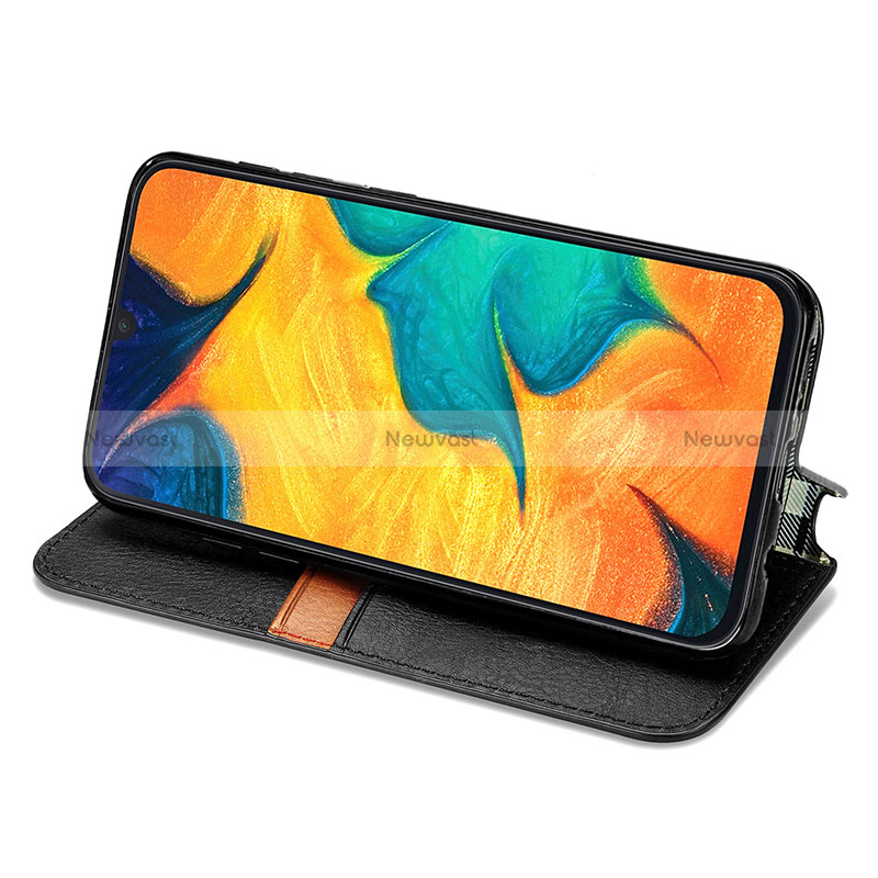 Leather Case Stands Flip Cover Holder S01D for Samsung Galaxy A30