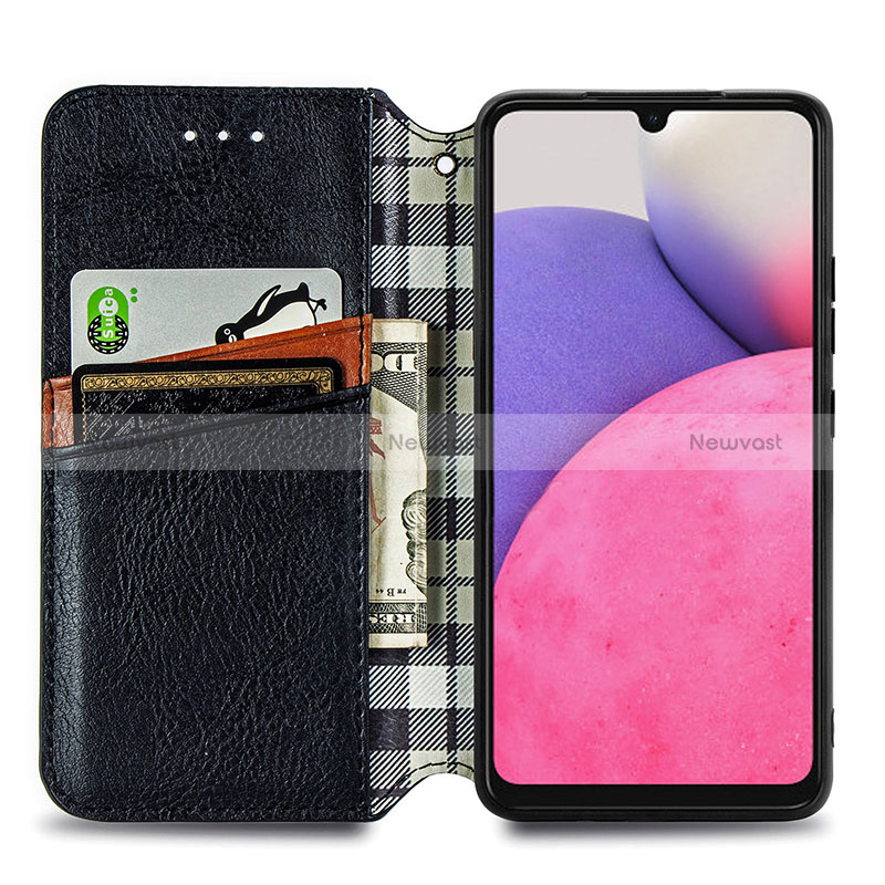 Leather Case Stands Flip Cover Holder S01D for Samsung Galaxy A33 5G