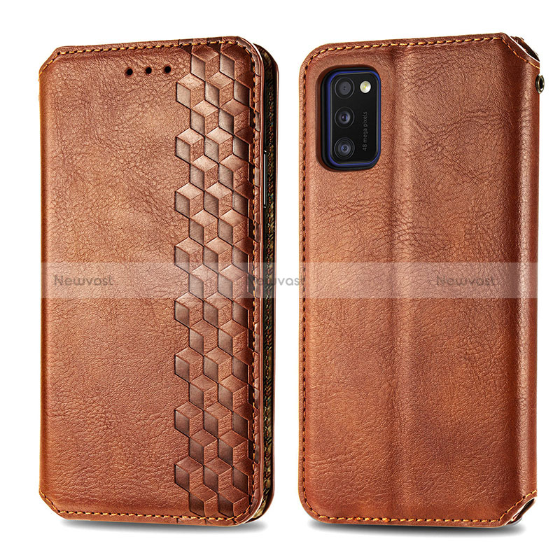 Leather Case Stands Flip Cover Holder S01D for Samsung Galaxy A41