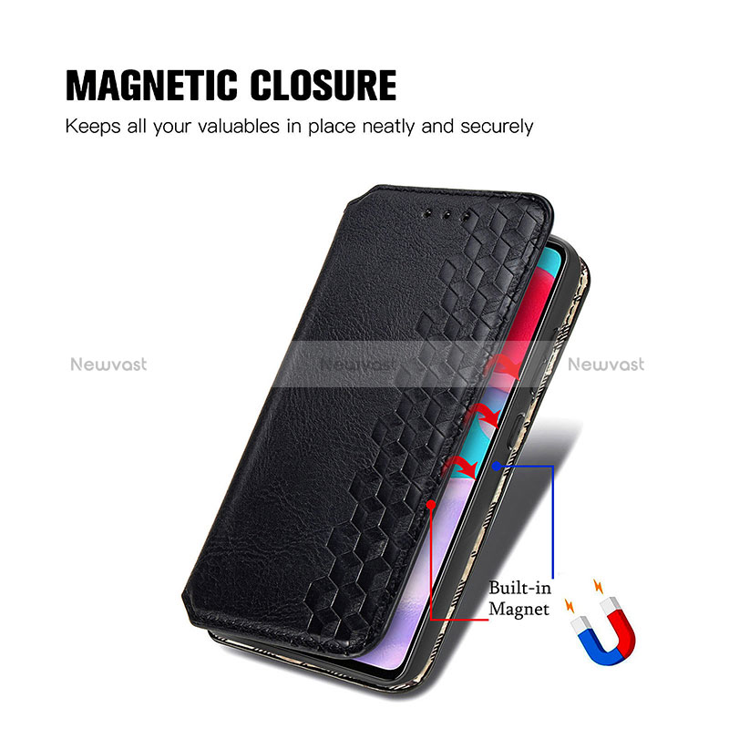 Leather Case Stands Flip Cover Holder S01D for Samsung Galaxy A52 4G