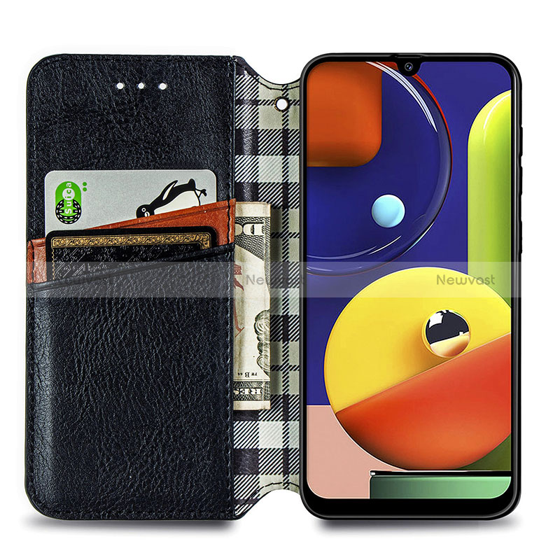 Leather Case Stands Flip Cover Holder S01D for Samsung Galaxy A70