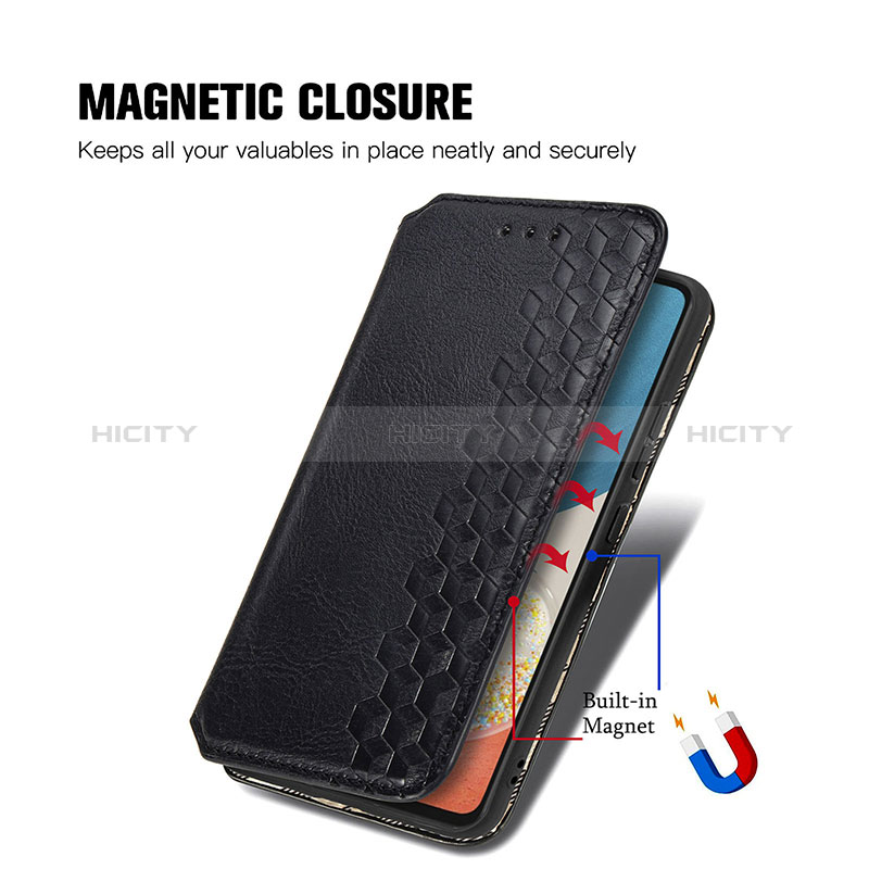 Leather Case Stands Flip Cover Holder S01D for Samsung Galaxy A73 5G