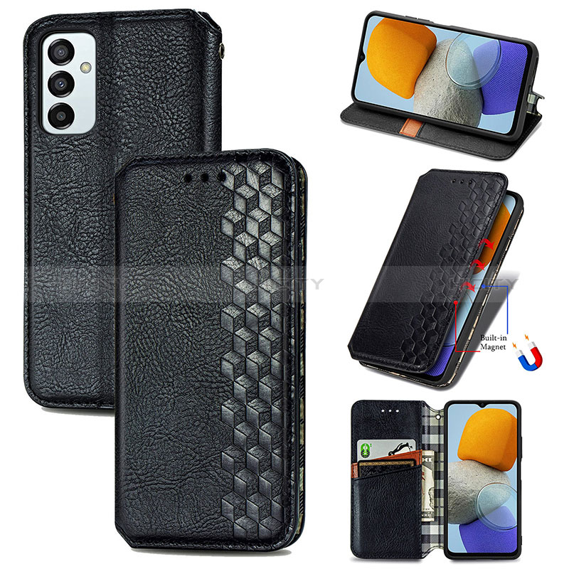 Leather Case Stands Flip Cover Holder S01D for Samsung Galaxy F23 5G