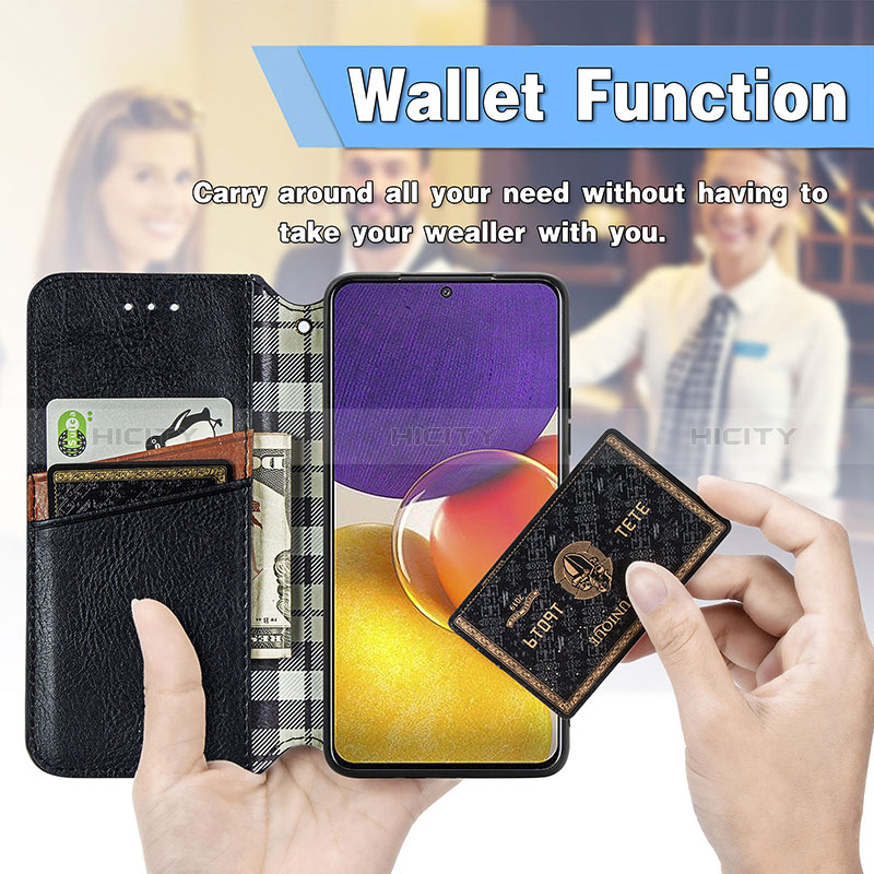 Leather Case Stands Flip Cover Holder S01D for Samsung Galaxy F34 5G