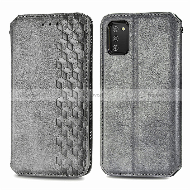 Leather Case Stands Flip Cover Holder S01D for Samsung Galaxy M02s