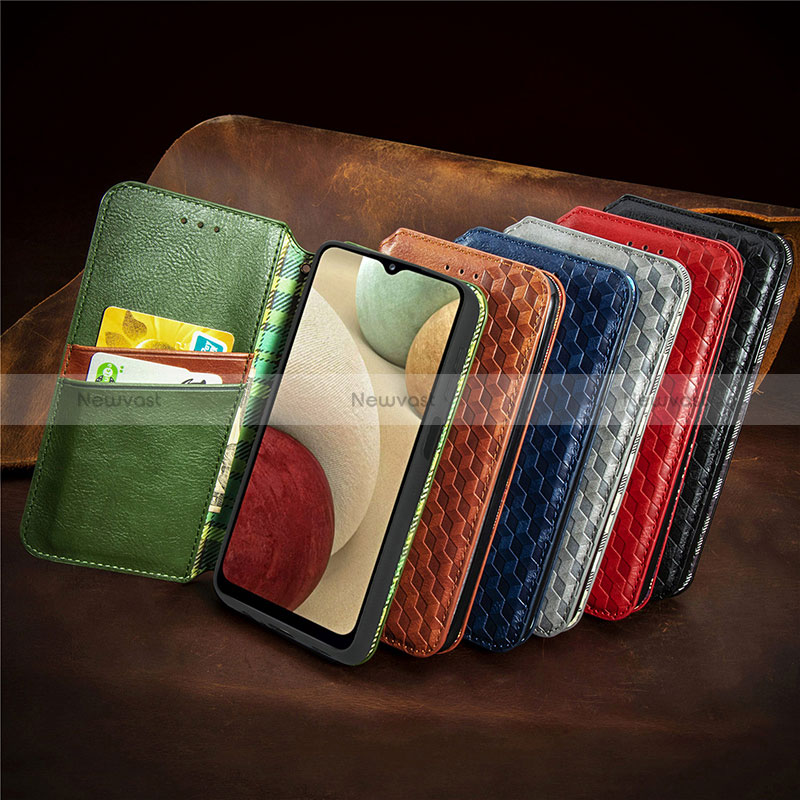 Leather Case Stands Flip Cover Holder S01D for Samsung Galaxy M12