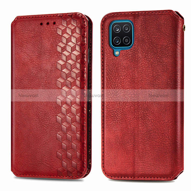 Leather Case Stands Flip Cover Holder S01D for Samsung Galaxy M12