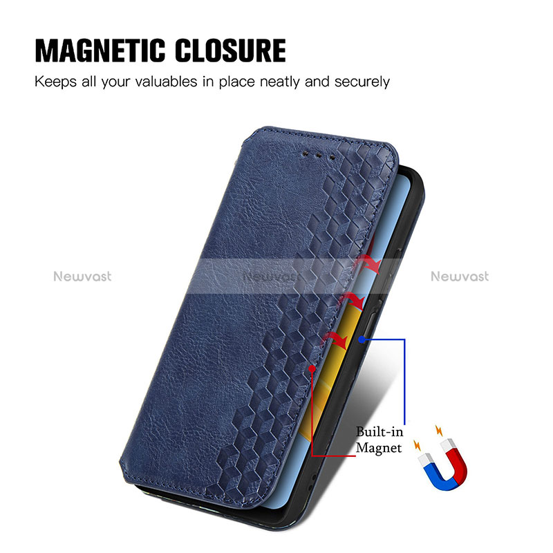 Leather Case Stands Flip Cover Holder S01D for Samsung Galaxy M13 5G