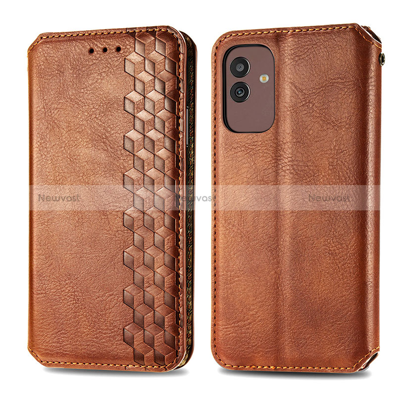 Leather Case Stands Flip Cover Holder S01D for Samsung Galaxy M13 5G