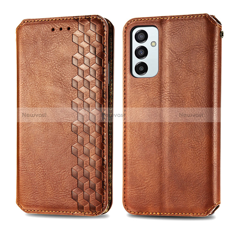 Leather Case Stands Flip Cover Holder S01D for Samsung Galaxy M23 5G