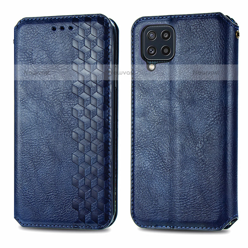 Leather Case Stands Flip Cover Holder S01D for Samsung Galaxy M32 4G