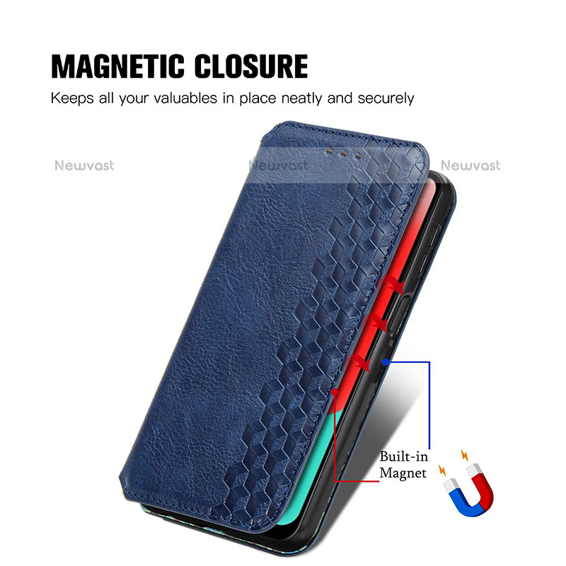 Leather Case Stands Flip Cover Holder S01D for Samsung Galaxy M32 5G