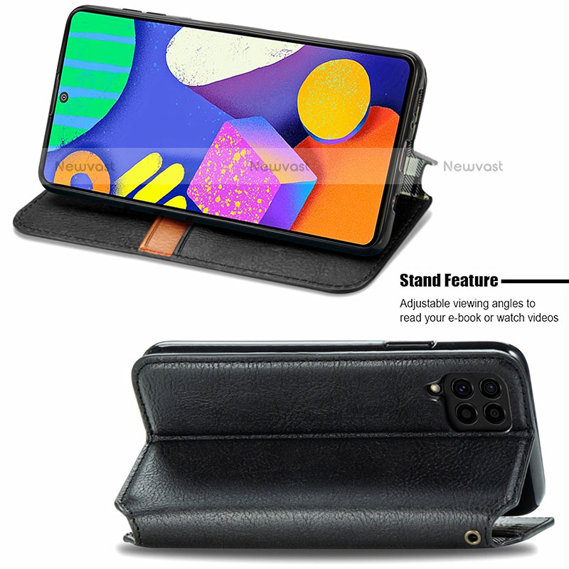 Leather Case Stands Flip Cover Holder S01D for Samsung Galaxy M62 4G