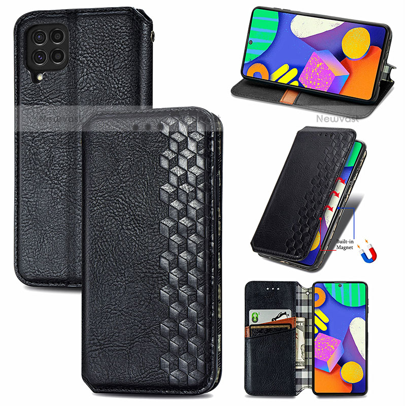 Leather Case Stands Flip Cover Holder S01D for Samsung Galaxy M62 4G