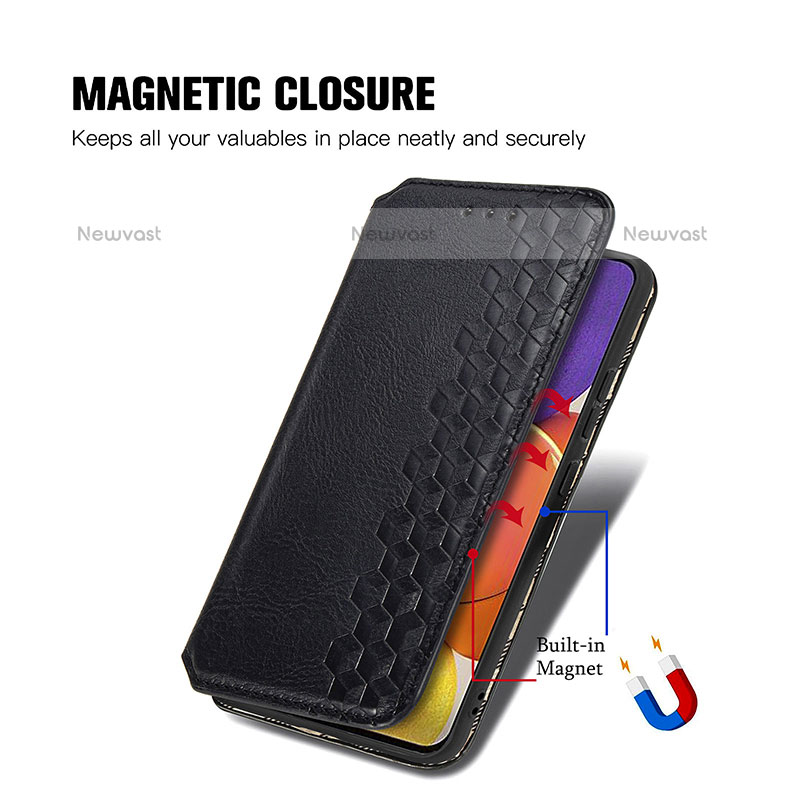 Leather Case Stands Flip Cover Holder S01D for Samsung Galaxy Quantum2 5G