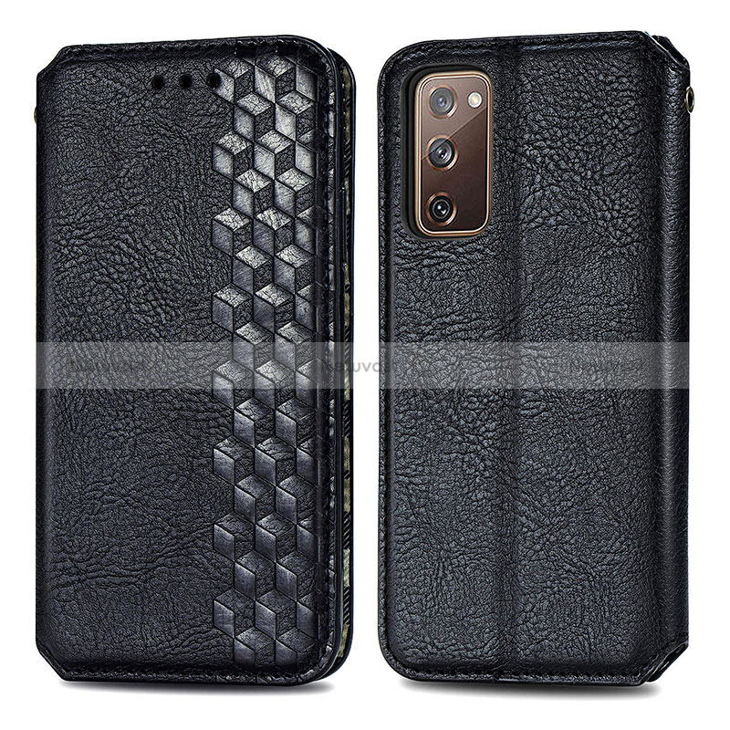 Leather Case Stands Flip Cover Holder S01D for Samsung Galaxy S20 Lite 5G