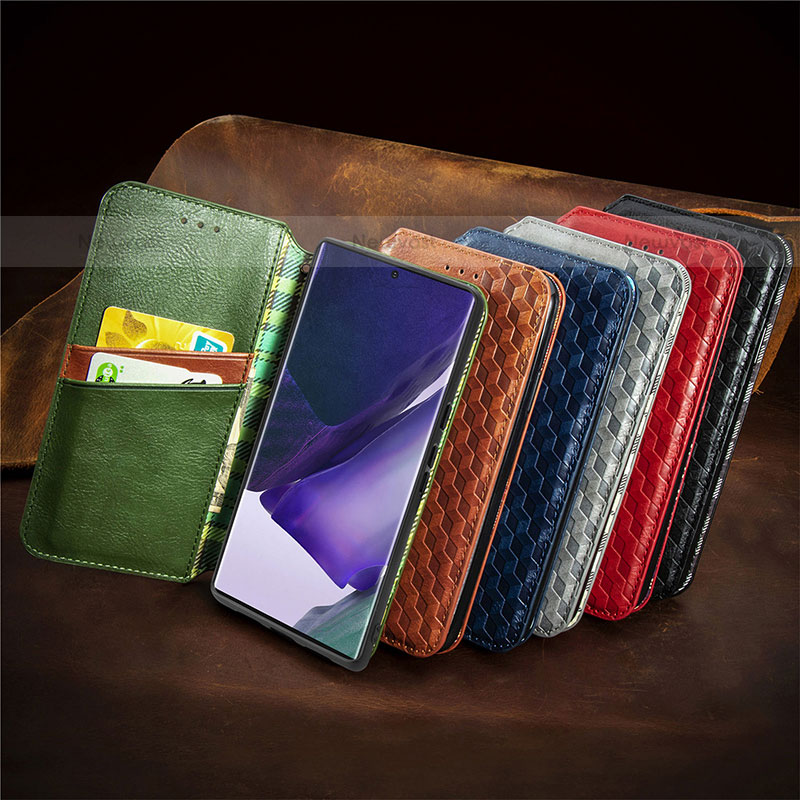 Leather Case Stands Flip Cover Holder S01D for Samsung Galaxy S21 Ultra 5G