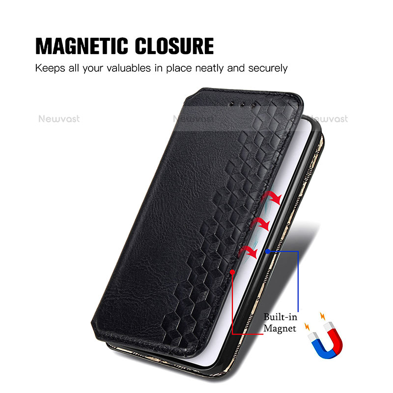 Leather Case Stands Flip Cover Holder S01D for Samsung Galaxy S23 Plus 5G