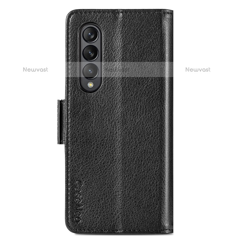 Leather Case Stands Flip Cover Holder S01D for Samsung Galaxy Z Fold3 5G