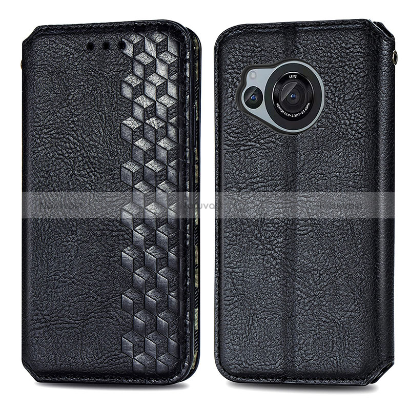 Leather Case Stands Flip Cover Holder S01D for Sharp Aquos R8