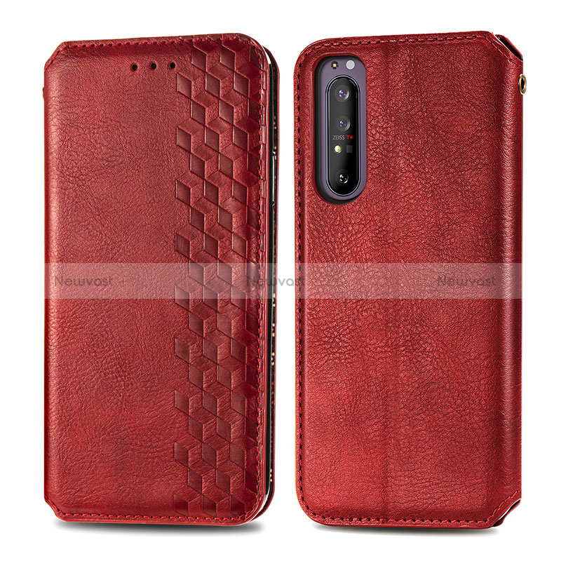 Leather Case Stands Flip Cover Holder S01D for Sony Xperia 1 II