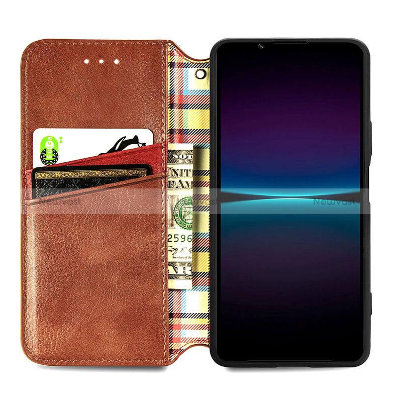Leather Case Stands Flip Cover Holder S01D for Sony Xperia 1 IV SO-51C