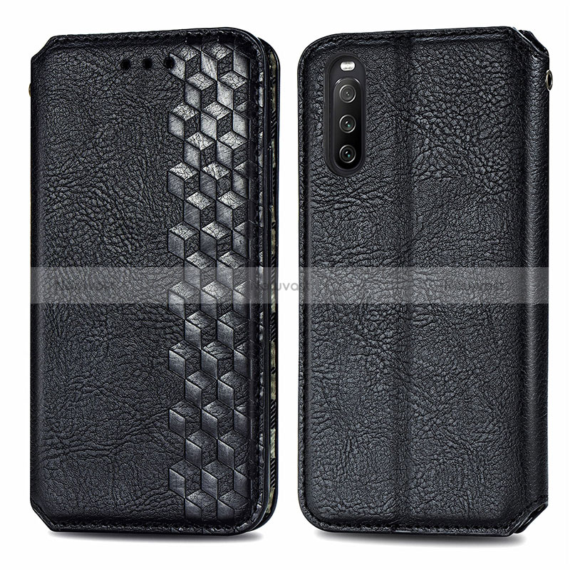 Leather Case Stands Flip Cover Holder S01D for Sony Xperia 10 III Lite