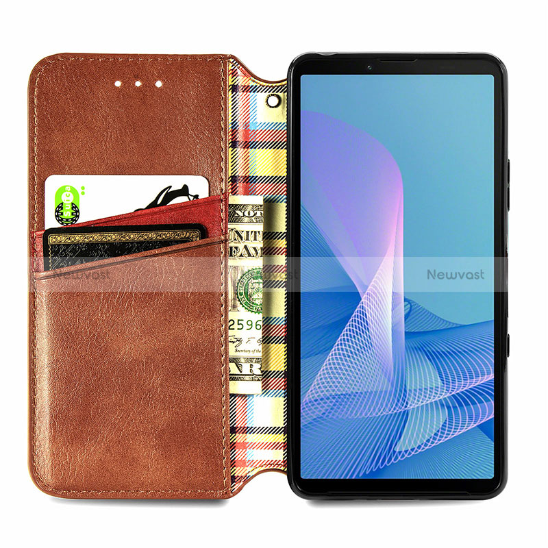 Leather Case Stands Flip Cover Holder S01D for Sony Xperia 10 III SOG04